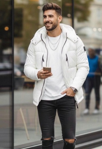 Herren steppjacke kapuze - herren,